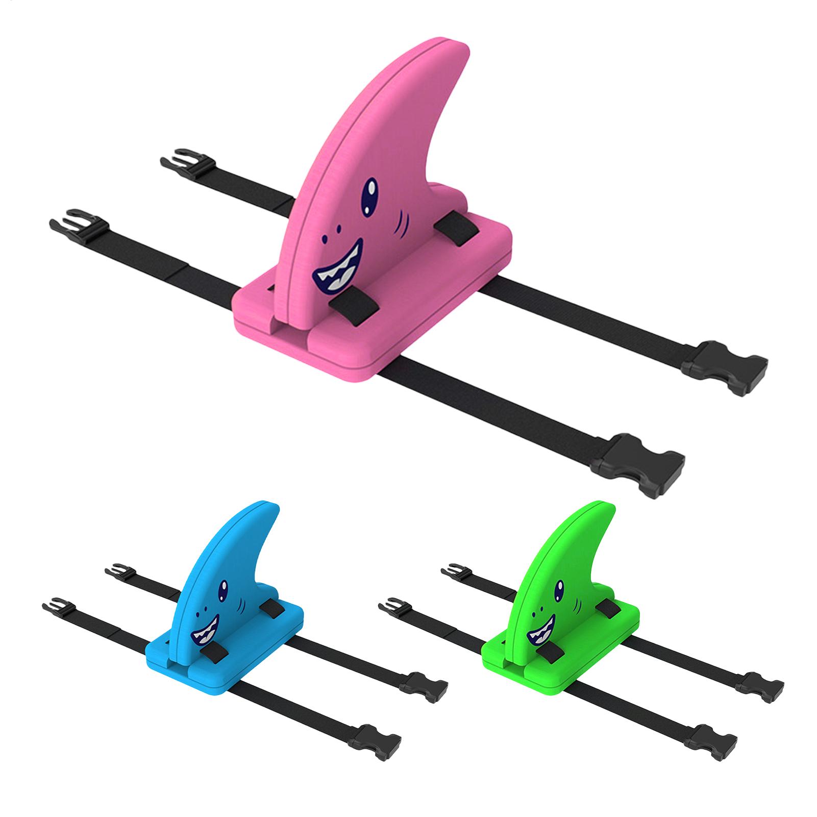 Swim Fins - 1pc 子供用バックフロート子供用シャークフィンバックフロートボードカラー補助フロートボードスイミングプール用初心者キックボード