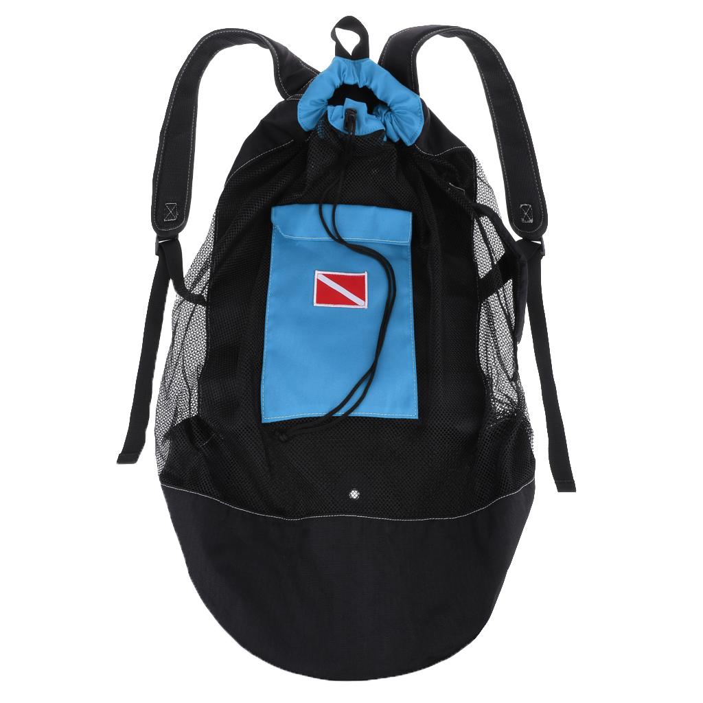 Snorkeling Gear - スキューバダイビングメッシュバックパック 80L 大容量ドライバッグ ダイビングギア機器キャリア ビーチ水泳シュノーケリング用