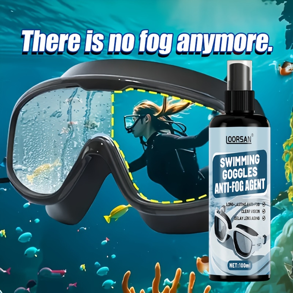 Goggles Swim - LOORSAN 100ML ゴーグル用曇り止めスプレー - 長時間の鮮明さ、水泳やダイビング時の曇り防止 -