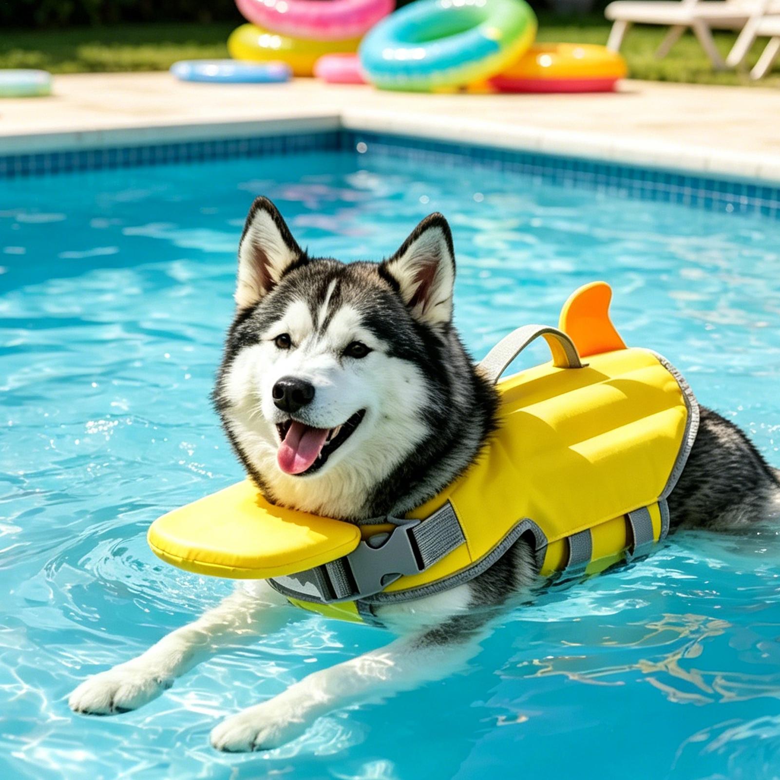 子犬、小型犬、中型犬用ペットプール、屋外用救命胴衣、救助ハン - Life Jacket のレビューと価格