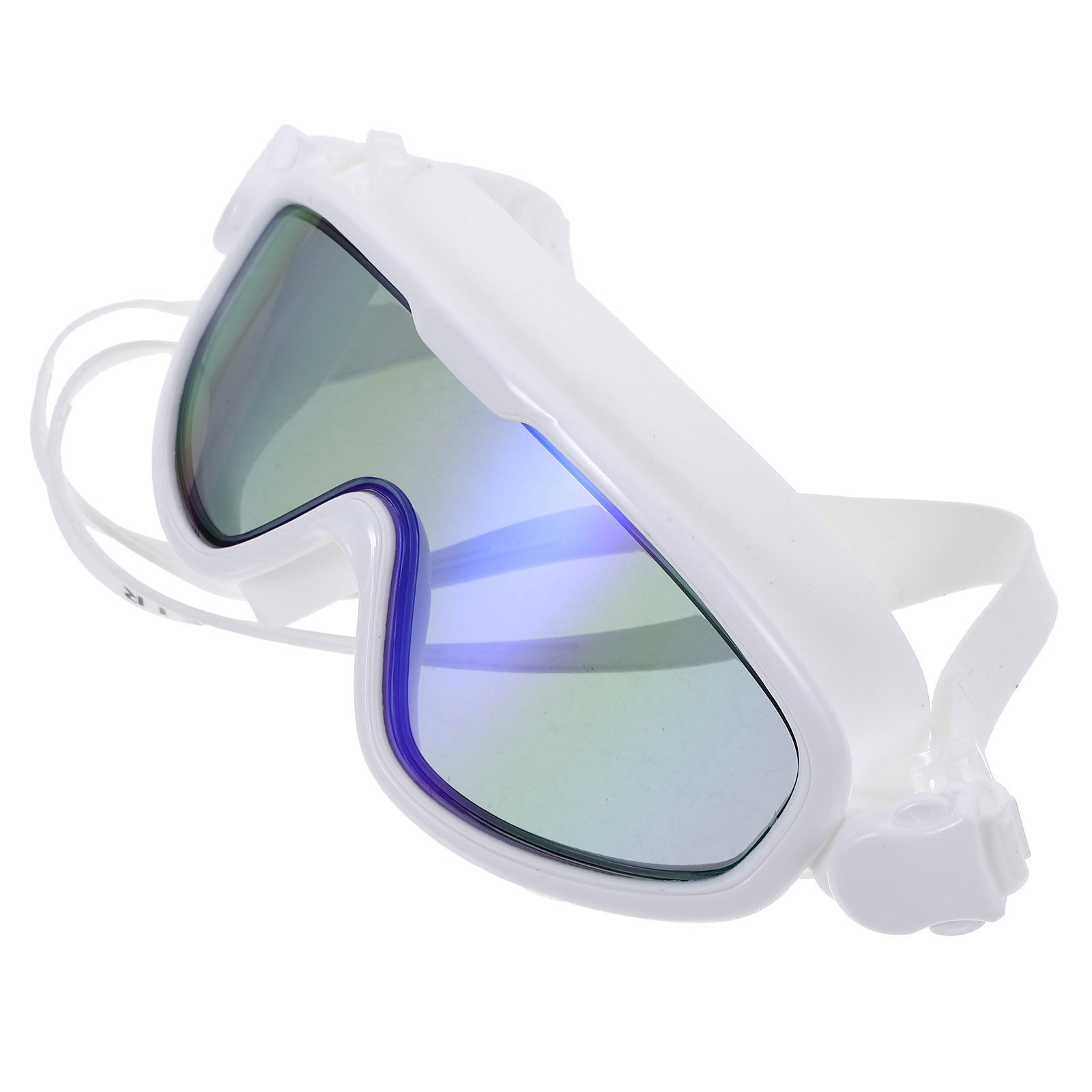 白色の防水スイムゴーグル。曇り止め加工、耐摩耗性レンズ、簡単 - Goggles Swim のレビューと価格