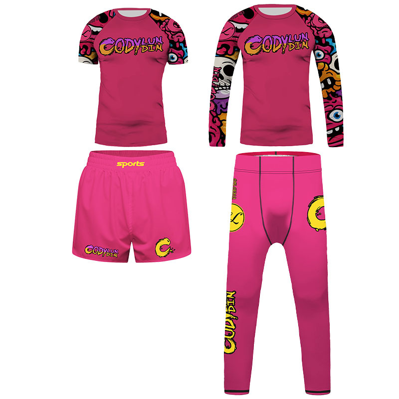 子供用MMA、ムエタイ、柔術スポーツウェア、男の子用ボクシン - Rash Guard のレビューと価格
