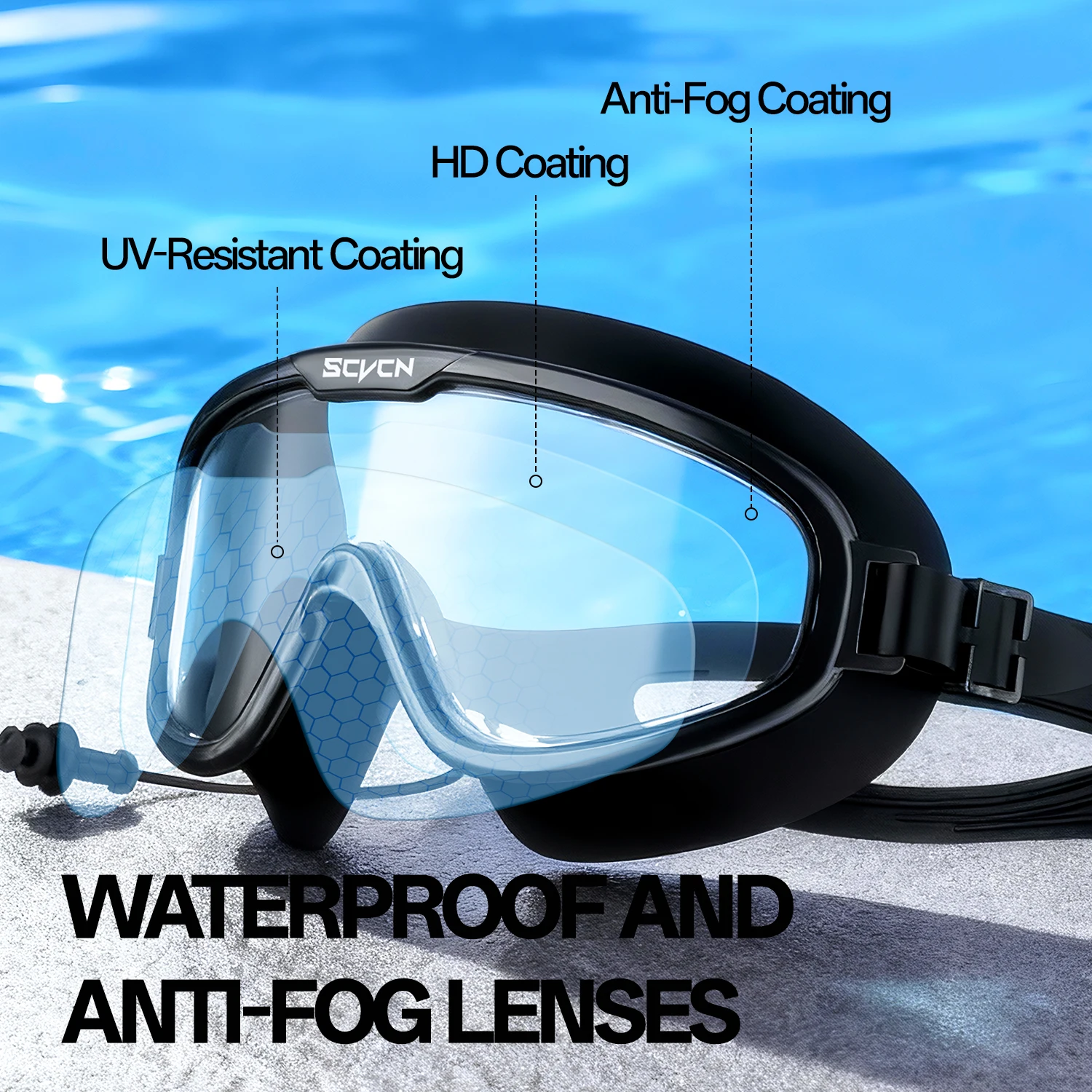 SCVCN 水泳ゴーグル プロフェッショナル サーフィン競技 - Goggles Swim のレビューと価格