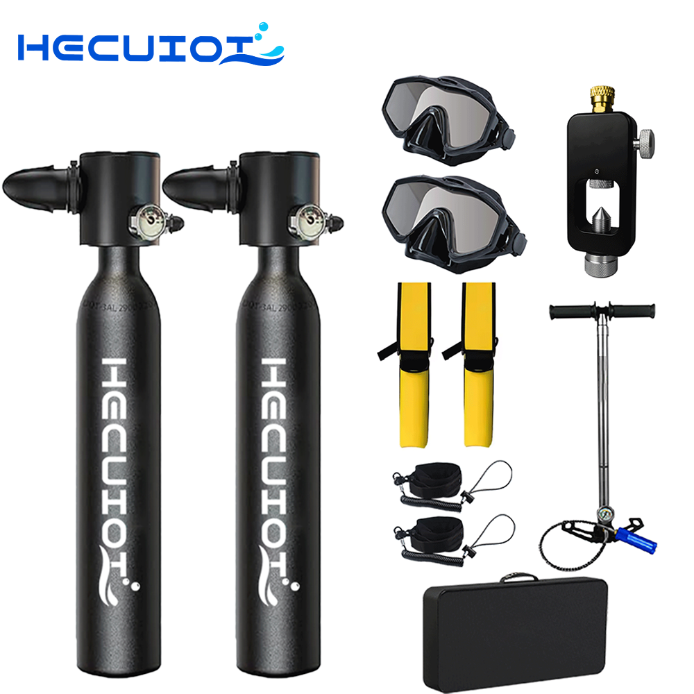 HECUIOI ミニスキューバタンクダイビング機器 0.5L - Snorkel Set のレビューと価格