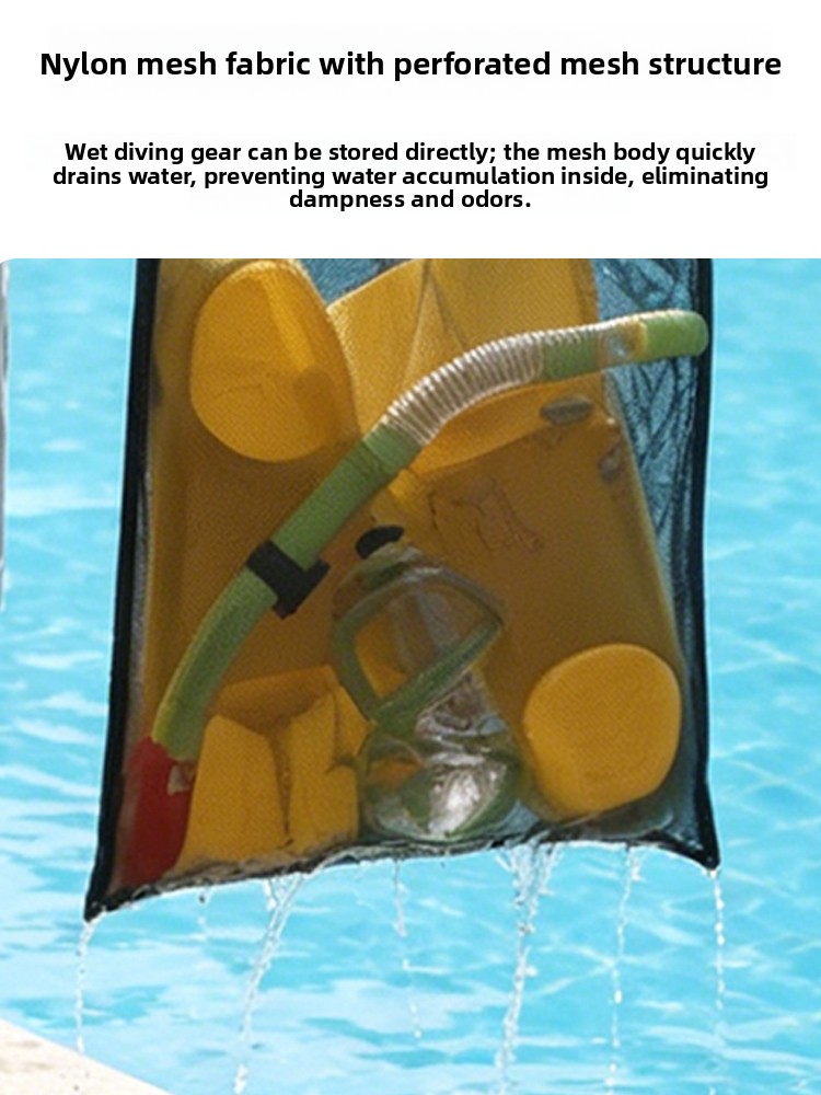 ポータブルビーチウォーターギア収納バッグネットバッグジッパー - Snorkeling Gear のレビューと価格