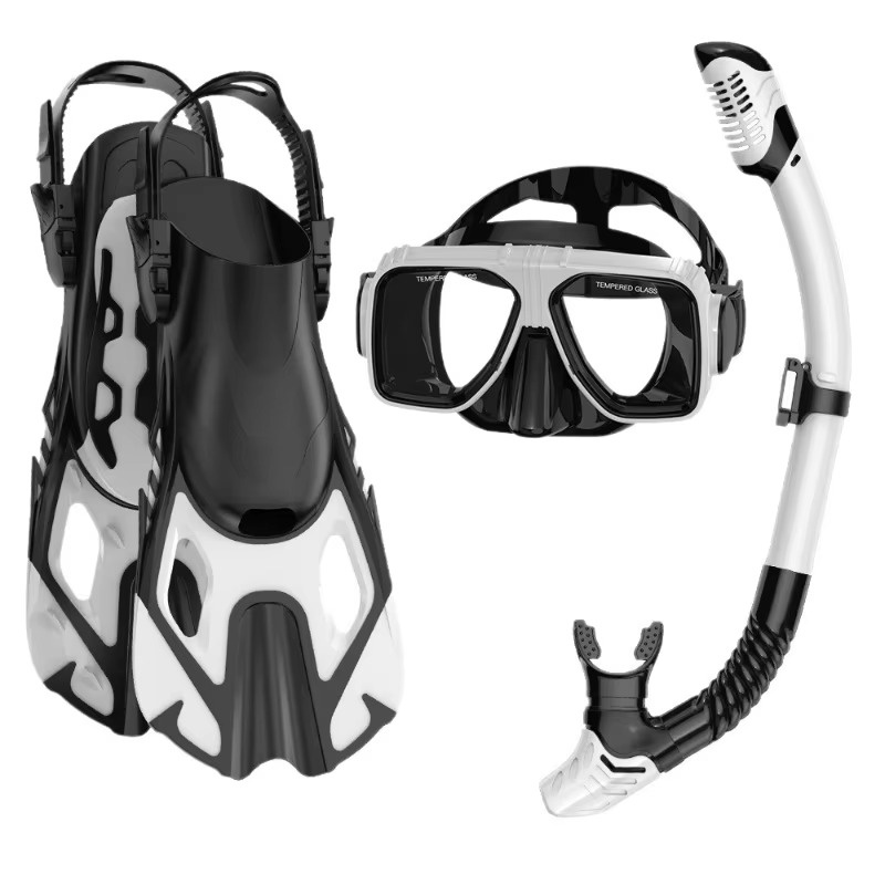 プロ仕様3ピースシュノーケルダイビングキット シリコンマスク - Diving Mask のレビューと価格